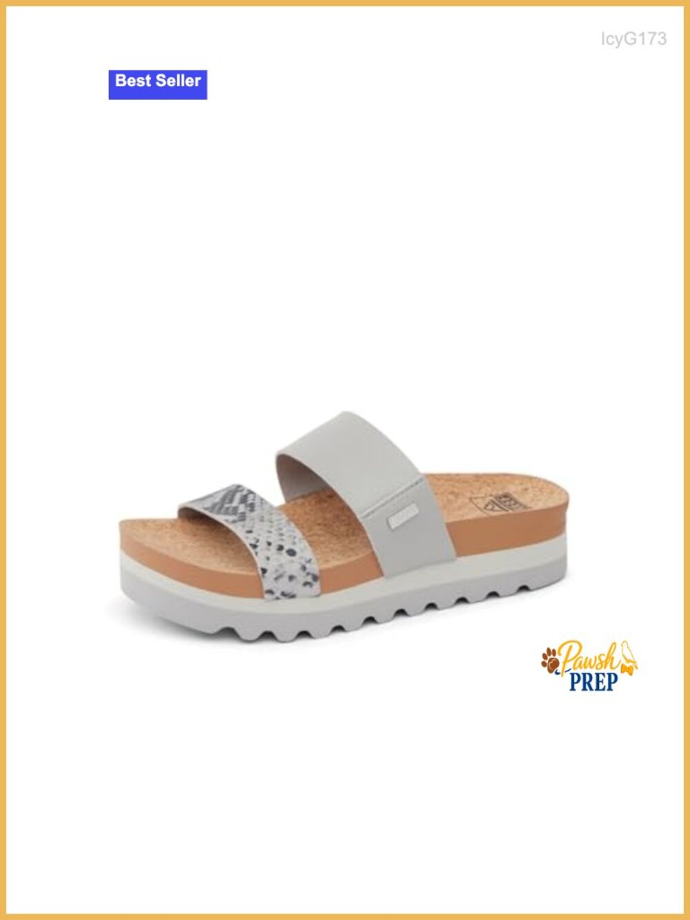 Platform Slide Sandal with Arch Support and Ultra Soft Cushion Footbed
